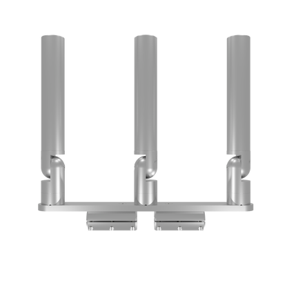 TRIPLE HORIZONTAL TREE ROD HOLDER WITH CLAMSHELL