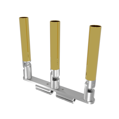 TRIPLE HORIZONTAL TREE ROD HOLDER WITH CLAMSHELL