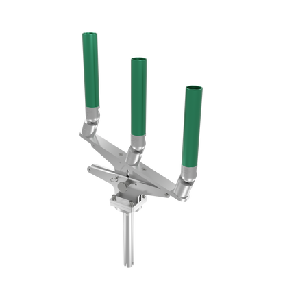 TRIPLE ARTICULATING TREE ROD HOLDER WITH GIMBAL