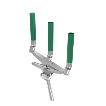 TRIPLE ARTICULATING TREE ROD HOLDER WITH GIMBAL