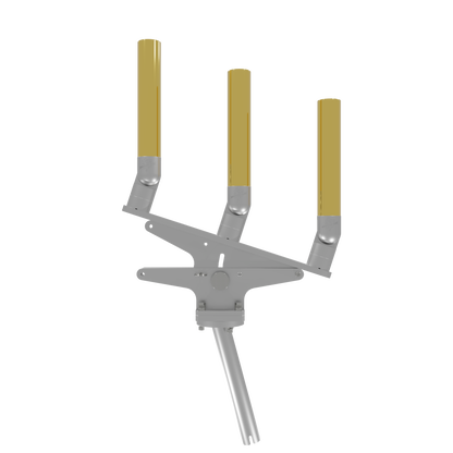 TRIPLE ARTICULATING TREE ROD HOLDER WITH GIMBAL