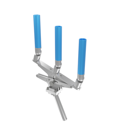 TRIPLE ARTICULATING TREE ROD HOLDER WITH GIMBAL