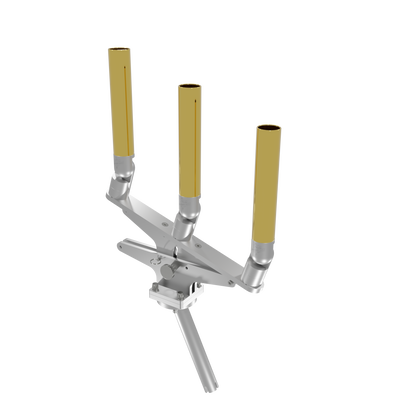 TRIPLE ARTICULATING TREE ROD HOLDER WITH GIMBAL