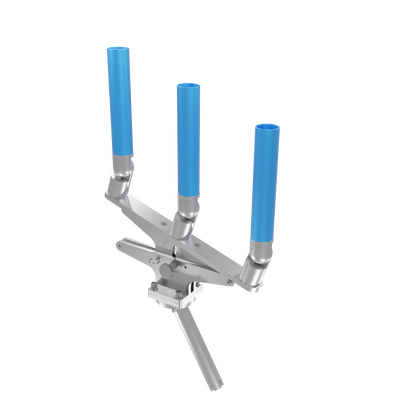 TRIPLE ARTICULATING TREE ROD HOLDER WITH GIMBAL