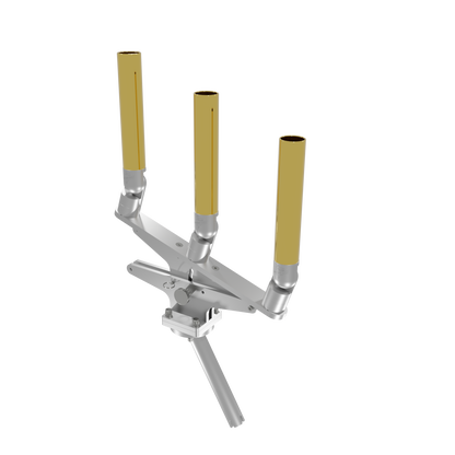 TRIPLE ARTICULATING TREE ROD HOLDER WITH GIMBAL