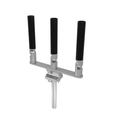 TRIPLE HORIZONTAL TREE ROD HOLDER WITH GIMBAL