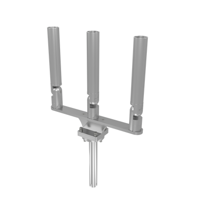 TRIPLE HORIZONTAL TREE ROD HOLDER WITH GIMBAL