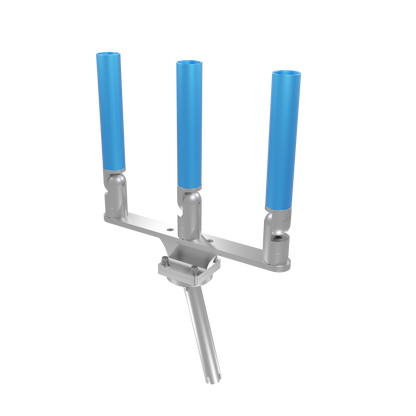 TRIPLE HORIZONTAL TREE ROD HOLDER WITH GIMBAL