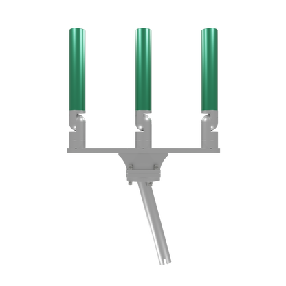 TRIPLE HORIZONTAL TREE ROD HOLDER WITH GIMBAL