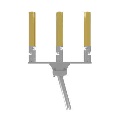 TRIPLE HORIZONTAL TREE ROD HOLDER WITH GIMBAL
