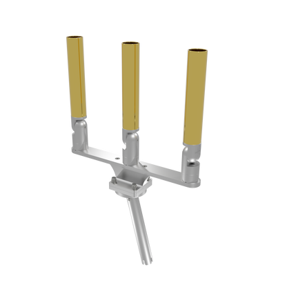 TRIPLE HORIZONTAL TREE ROD HOLDER WITH GIMBAL