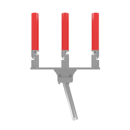 TRIPLE HORIZONTAL TREE ROD HOLDER WITH GIMBAL