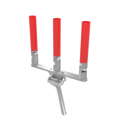 TRIPLE HORIZONTAL TREE ROD HOLDER WITH GIMBAL