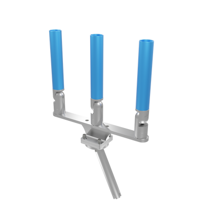 TRIPLE HORIZONTAL TREE ROD HOLDER WITH GIMBAL