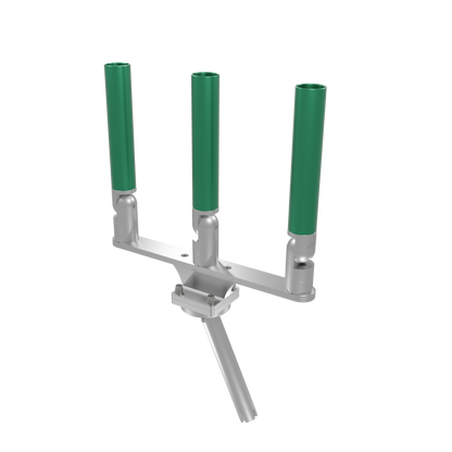 TRIPLE HORIZONTAL TREE ROD HOLDER WITH GIMBAL