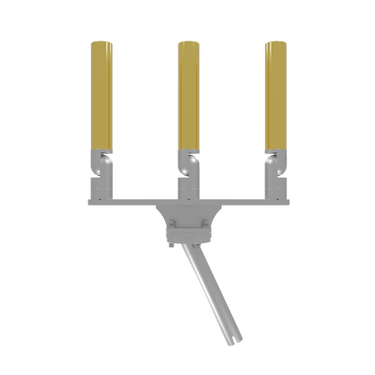 TRIPLE HORIZONTAL TREE ROD HOLDER WITH GIMBAL