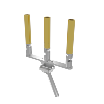 TRIPLE HORIZONTAL TREE ROD HOLDER WITH GIMBAL