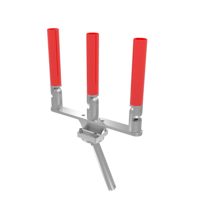TRIPLE HORIZONTAL TREE ROD HOLDER WITH GIMBAL