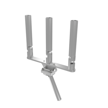 TRIPLE HORIZONTAL TREE ROD HOLDER WITH GIMBAL