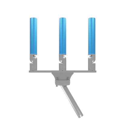 TRIPLE HORIZONTAL TREE ROD HOLDER WITH GIMBAL