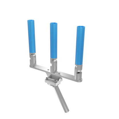 TRIPLE HORIZONTAL TREE ROD HOLDER WITH GIMBAL