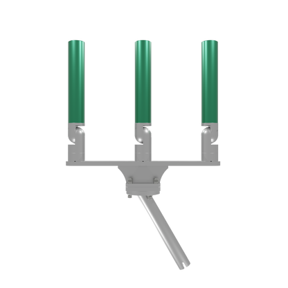 TRIPLE HORIZONTAL TREE ROD HOLDER WITH GIMBAL