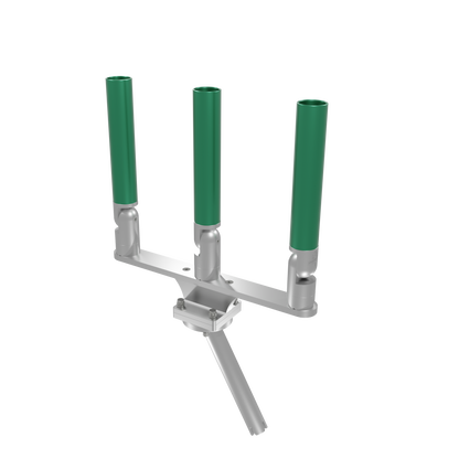 TRIPLE HORIZONTAL TREE ROD HOLDER WITH GIMBAL