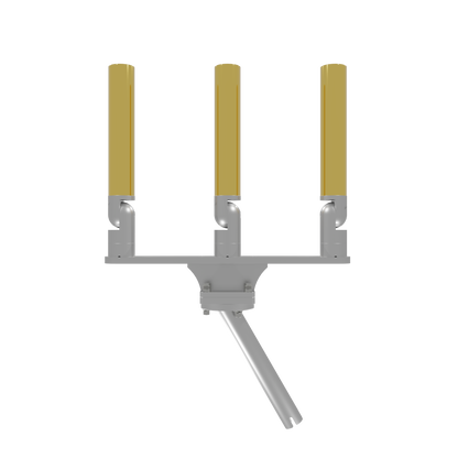 TRIPLE HORIZONTAL TREE ROD HOLDER WITH GIMBAL