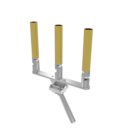 TRIPLE HORIZONTAL TREE ROD HOLDER WITH GIMBAL