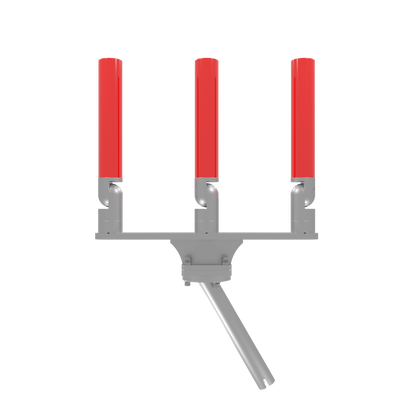 TRIPLE HORIZONTAL TREE ROD HOLDER WITH GIMBAL