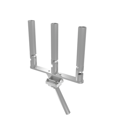 TRIPLE HORIZONTAL TREE ROD HOLDER WITH GIMBAL