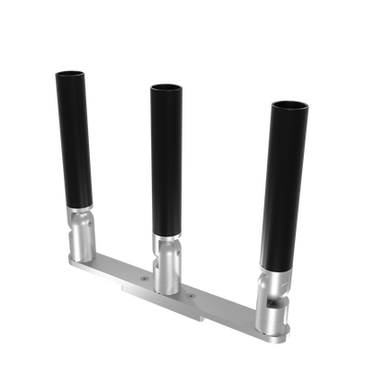 TRIPLE HORIZONTAL TREE ROD HOLDER WITH LOW PROFILE MOUNT