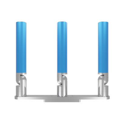 TRIPLE HORIZONTAL TREE ROD HOLDER WITH LOW PROFILE MOUNT