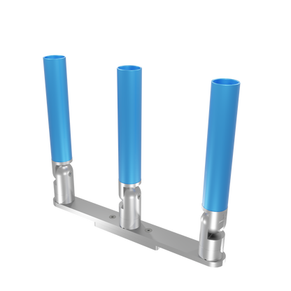 TRIPLE HORIZONTAL TREE ROD HOLDER WITH LOW PROFILE MOUNT