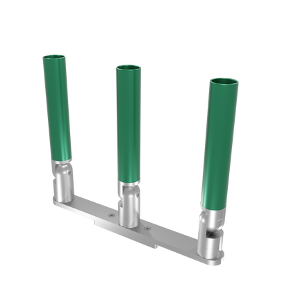 TRIPLE HORIZONTAL TREE ROD HOLDER WITH LOW PROFILE MOUNT