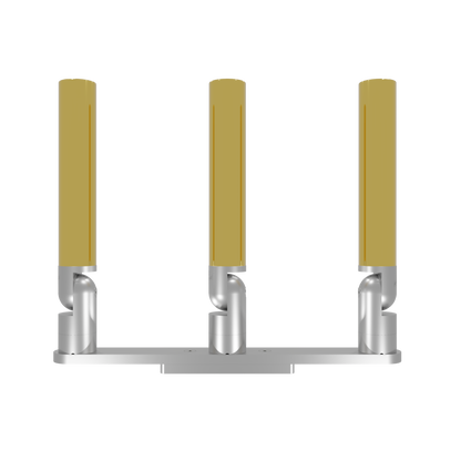 TRIPLE HORIZONTAL TREE ROD HOLDER WITH LOW PROFILE MOUNT