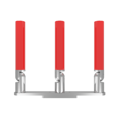 TRIPLE HORIZONTAL TREE ROD HOLDER WITH LOW PROFILE MOUNT