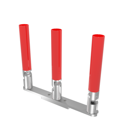 TRIPLE HORIZONTAL TREE ROD HOLDER WITH LOW PROFILE MOUNT