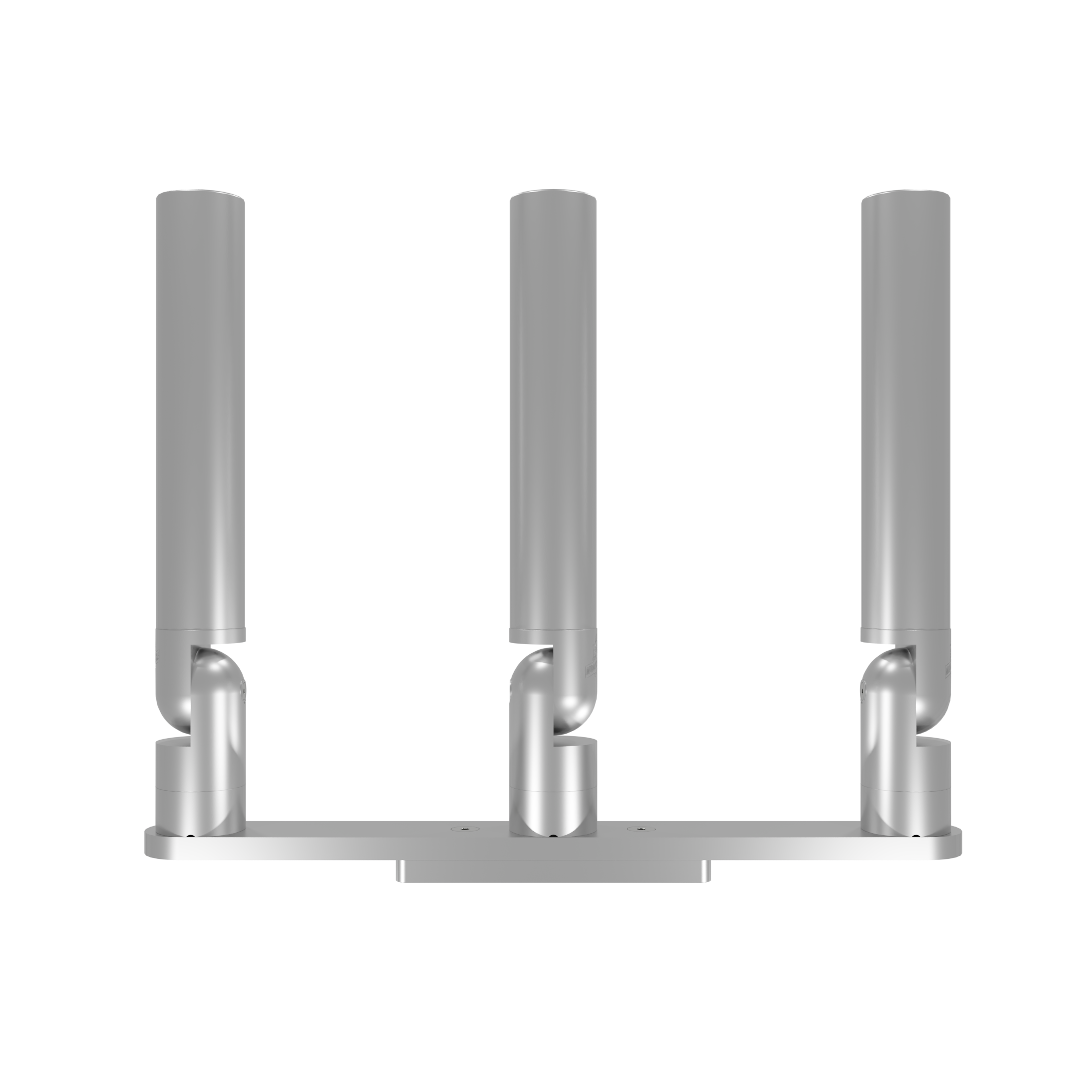 TRIPLE HORIZONTAL TREE ROD HOLDER WITH LOW PROFILE MOUNT