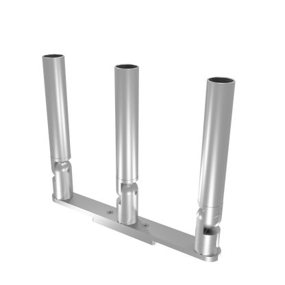 TRIPLE HORIZONTAL TREE ROD HOLDER WITH LOW PROFILE MOUNT