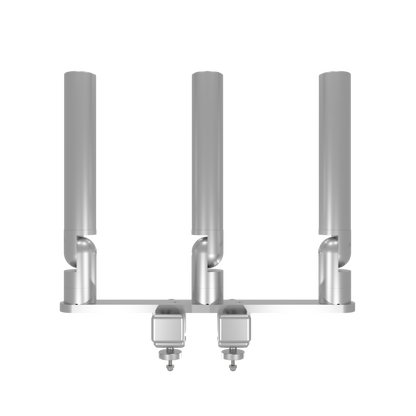 Triple Tube Rod Holder Tree with Pontoon Mount (Horizontal)