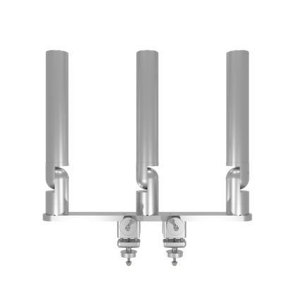 Triple Tube Rod Holder Tree with Pontoon Mount (Horizontal)