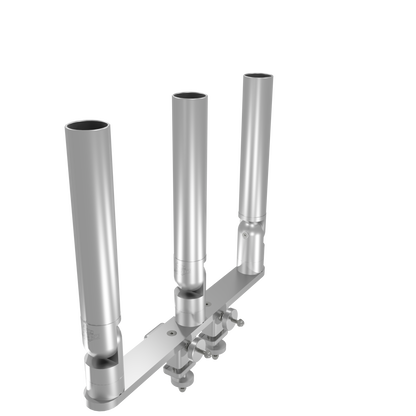 Triple Tube Rod Holder Tree with Pontoon Mount (Horizontal)