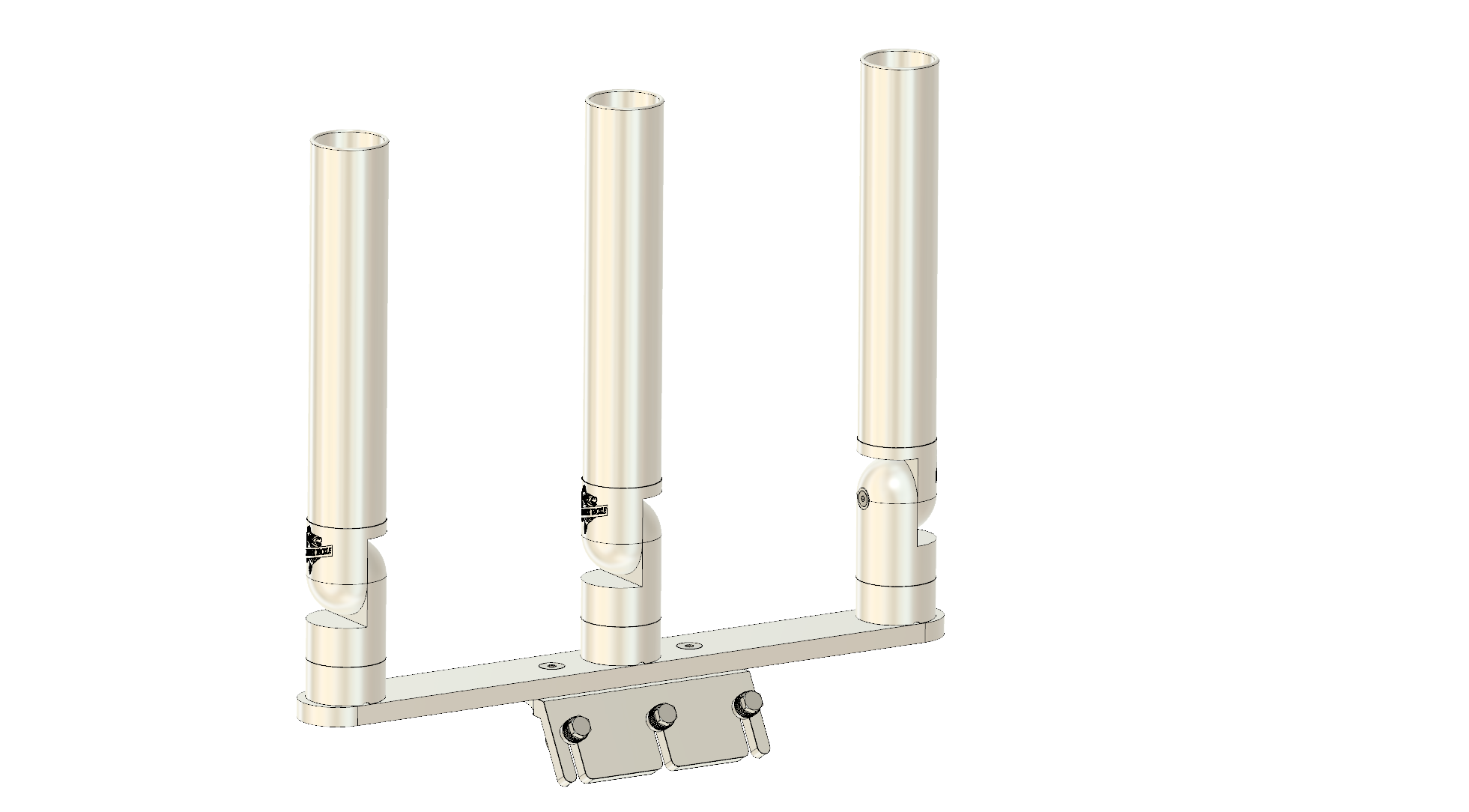 HORIZONTAL TREE ROD HOLDERS WITH INTEGRATED GUNWALE MOUNTS