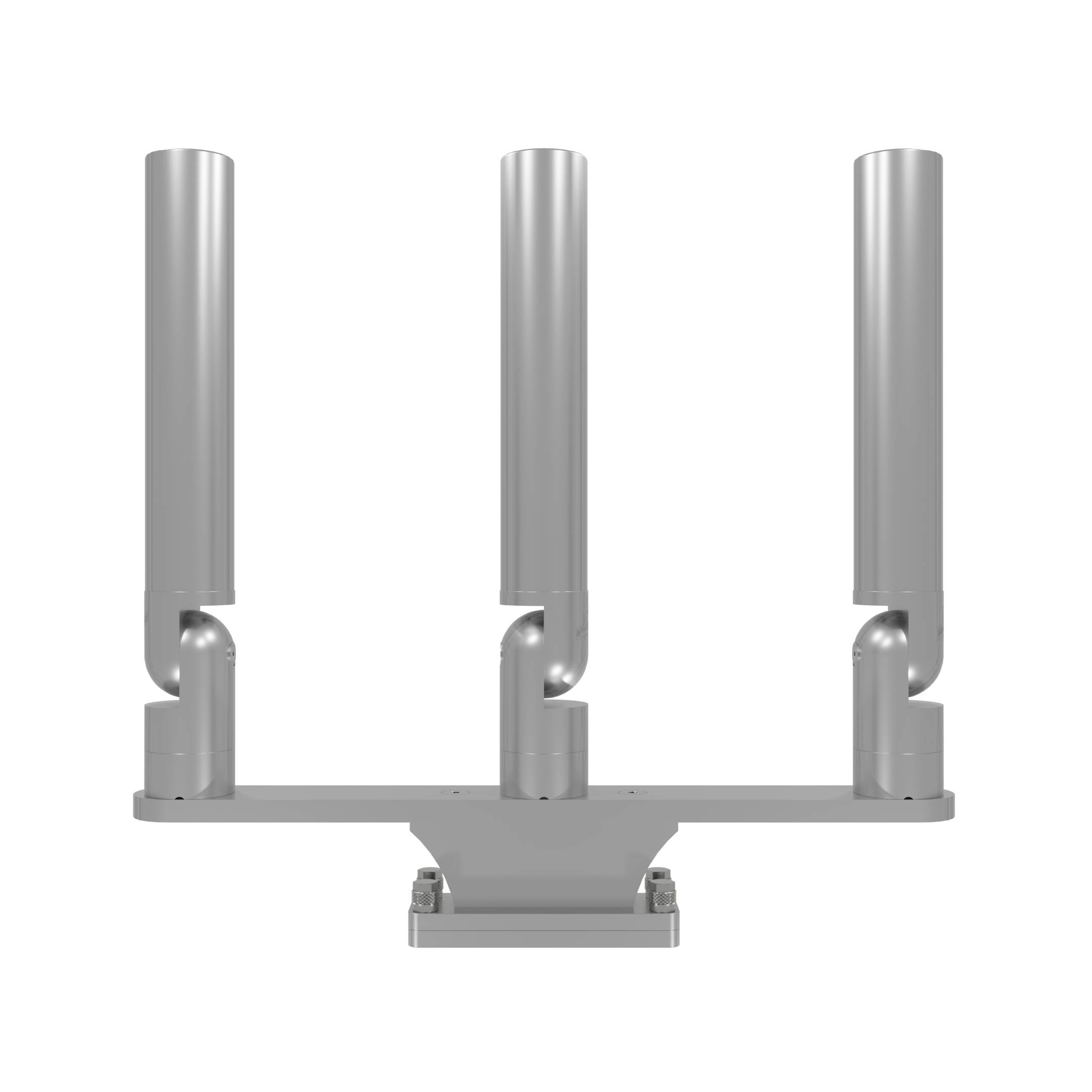 TRIPLE HORIZONTAL TREE ROD HOLDER WITH SKINNY GUNWALE MOUNT