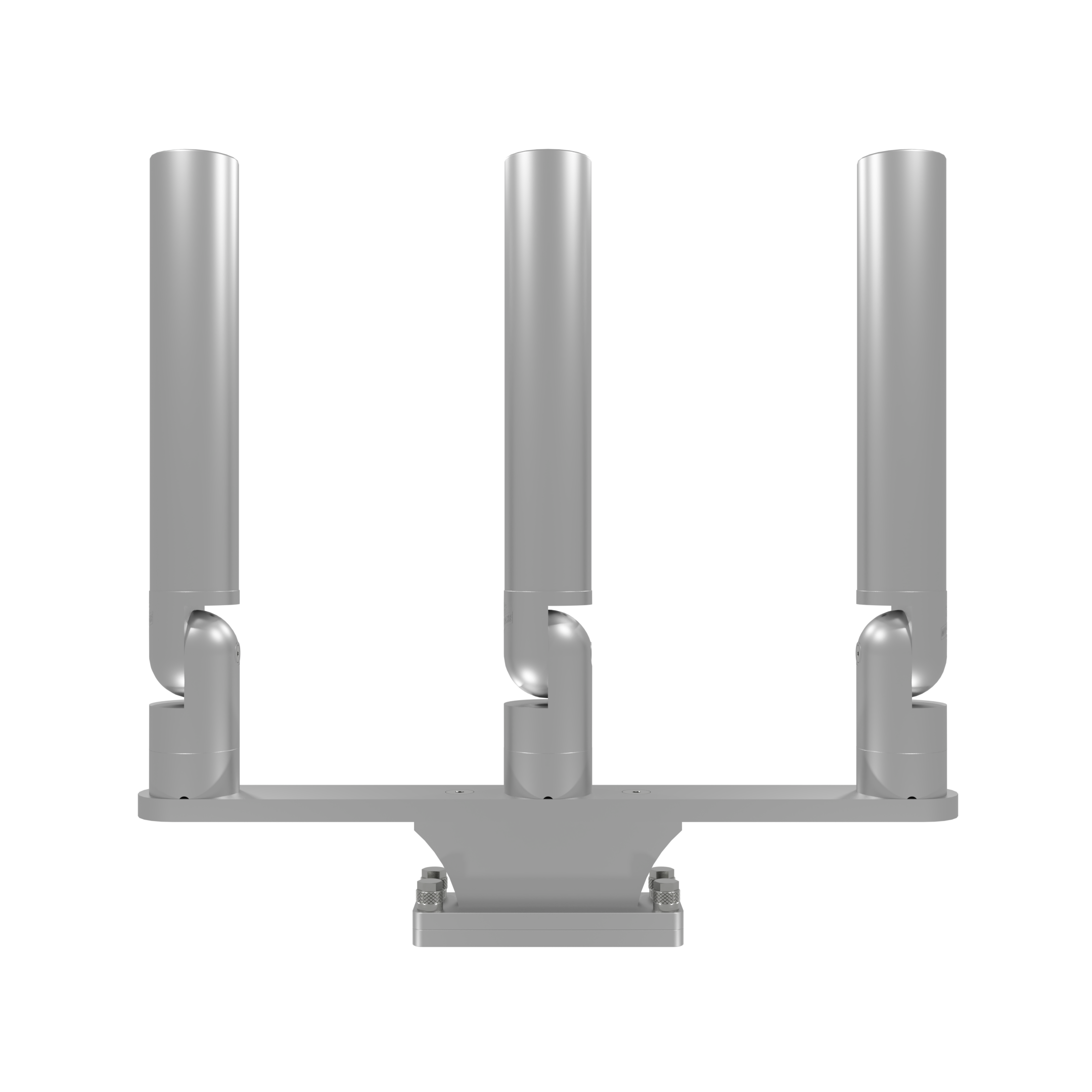 TRIPLE HORIZONTAL TREE ROD HOLDER WITH SKINNY GUNWALE MOUNT