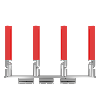 QUAD HORIZONTAL TREE ROD HOLDER WITH CLAMSHELL