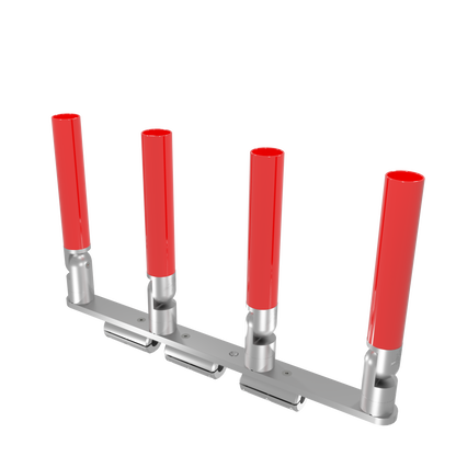 QUAD HORIZONTAL TREE ROD HOLDER WITH CLAMSHELL