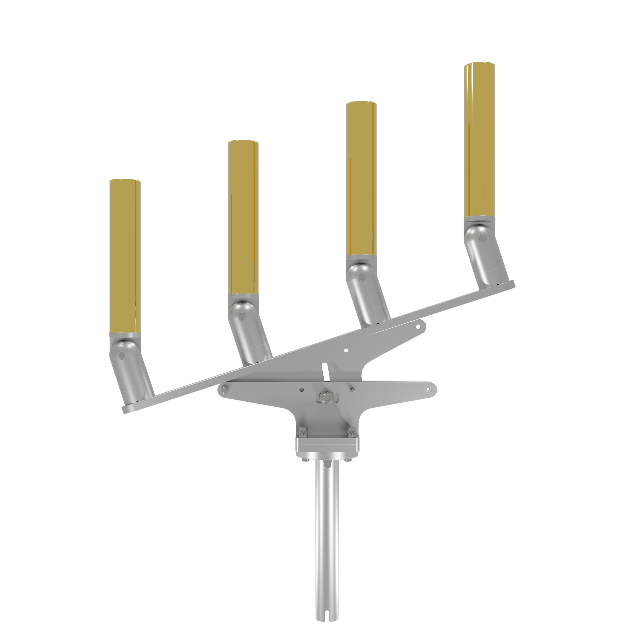 QUAD ARTICULATING TREE ROD HOLDER WITH GIMBAL