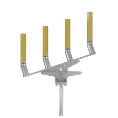 QUAD ARTICULATING TREE ROD HOLDER WITH GIMBAL